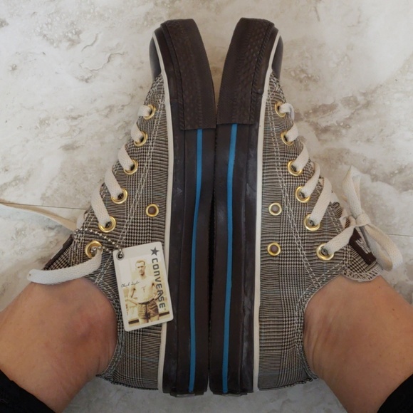 Converse Shoes - Rare Converse Brown Plaid Sneakers
